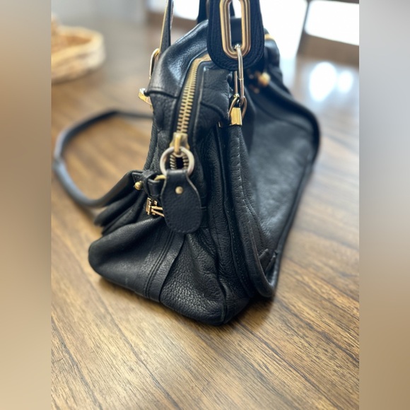 Chloe Medium Paraty Shoulder Bag, Black Authentic - Picture 11 of 17